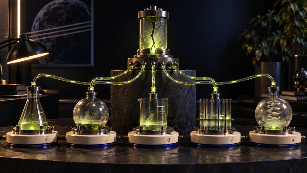 Uma única fonte de orçamento dividida entre cinco experimentos que recebem pouca energia e não conseguem concluir o teste.